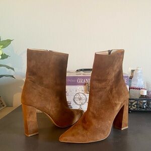 Charles David Brown Suede High Heels Boots 7 excellent condition